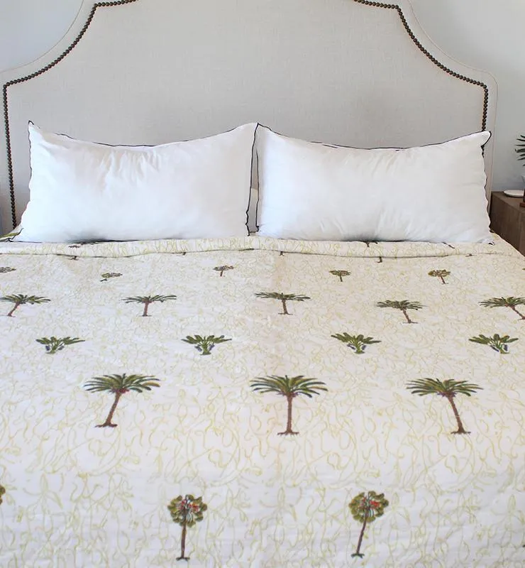 Serenity Palm Cotton Quilt