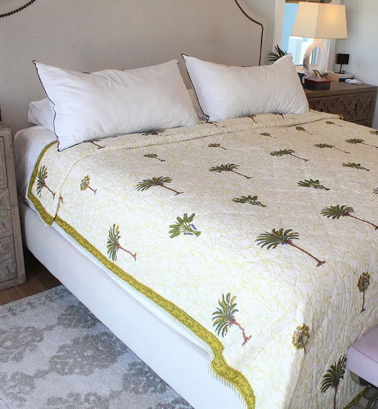 Serenity Palm Cotton Quilt