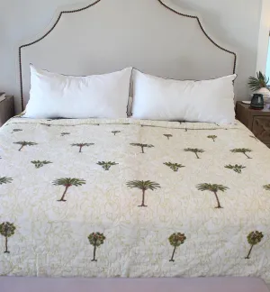 Serenity Palm Cotton Quilt