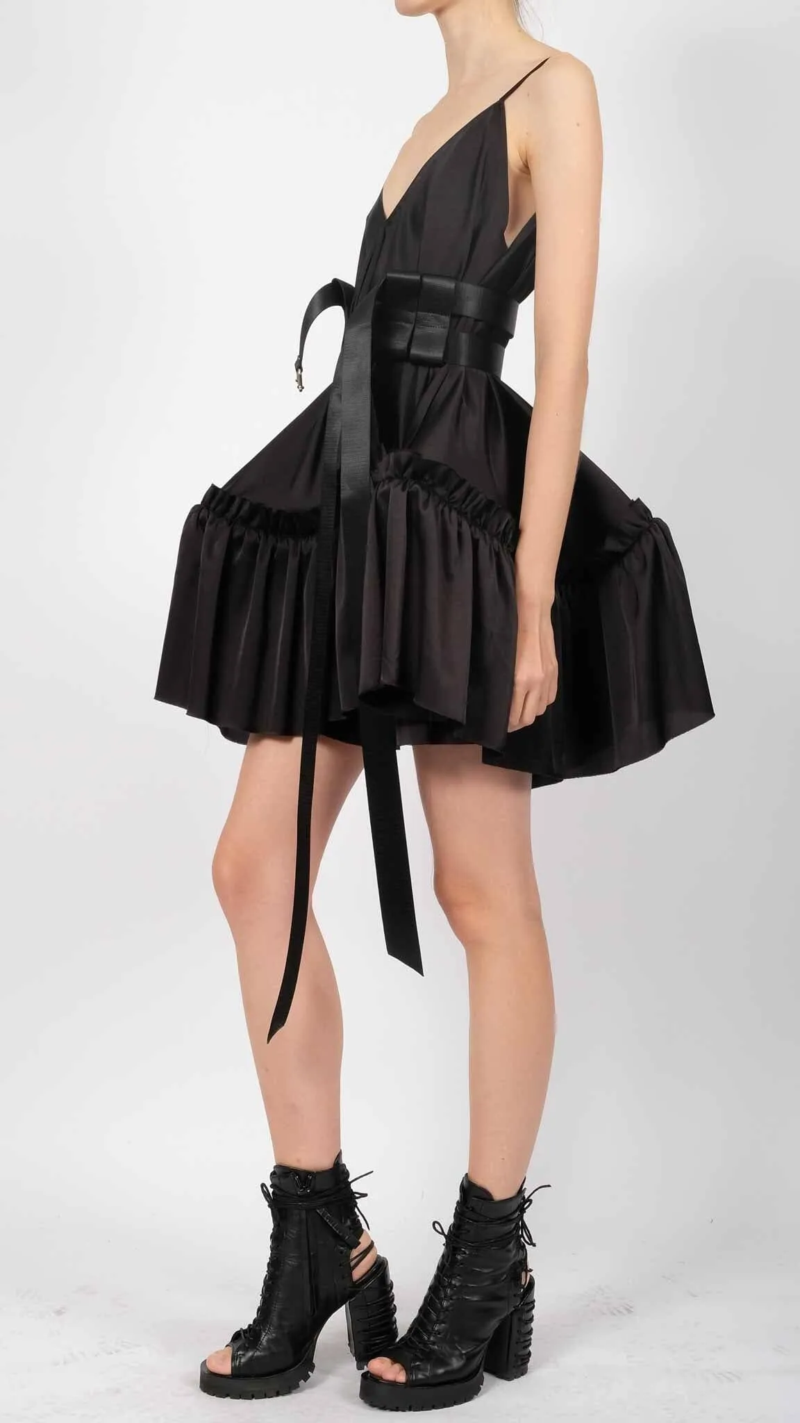 Silk Mini Dress with Straps