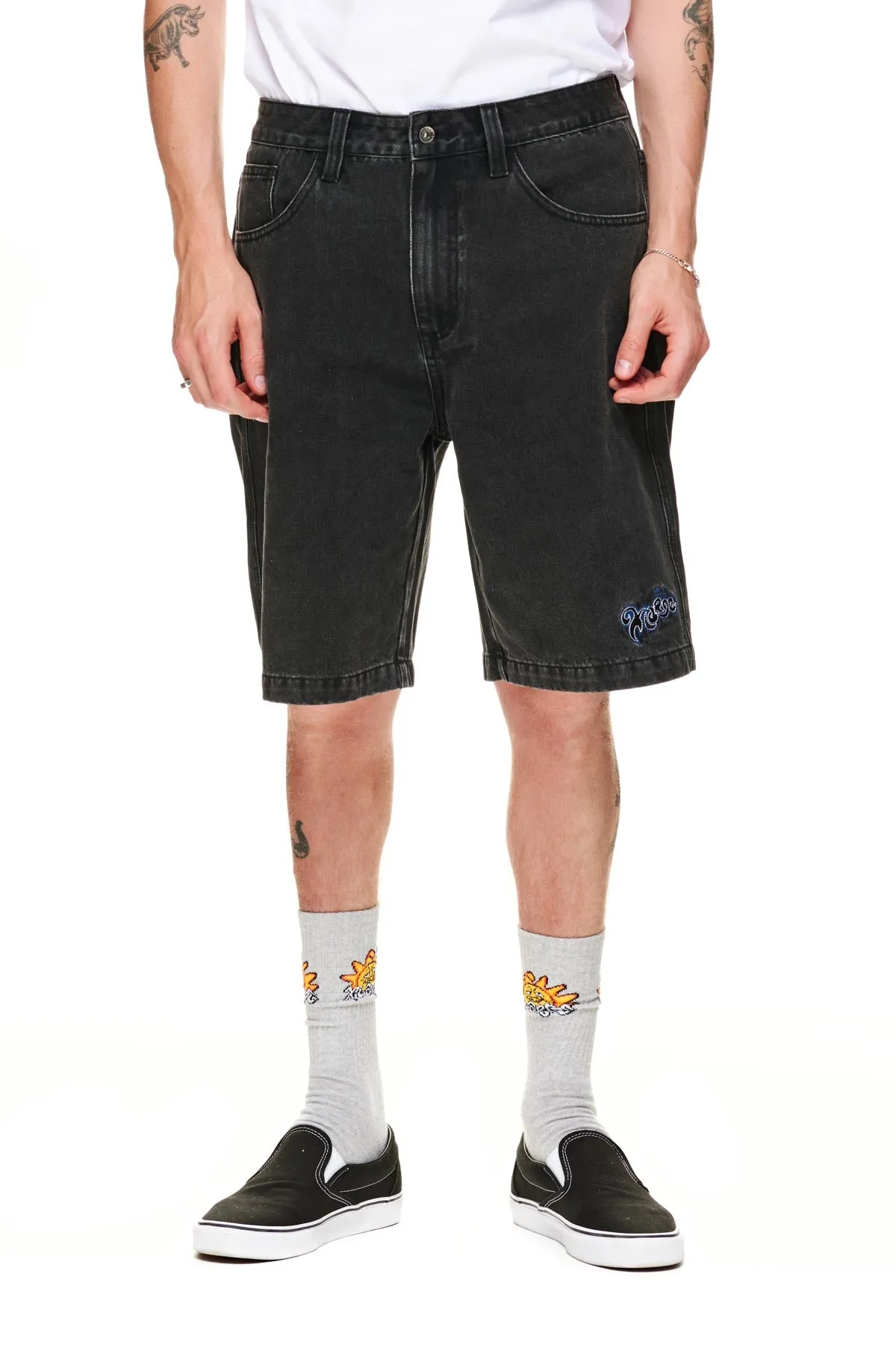 Souse Denim Short - Washed Black