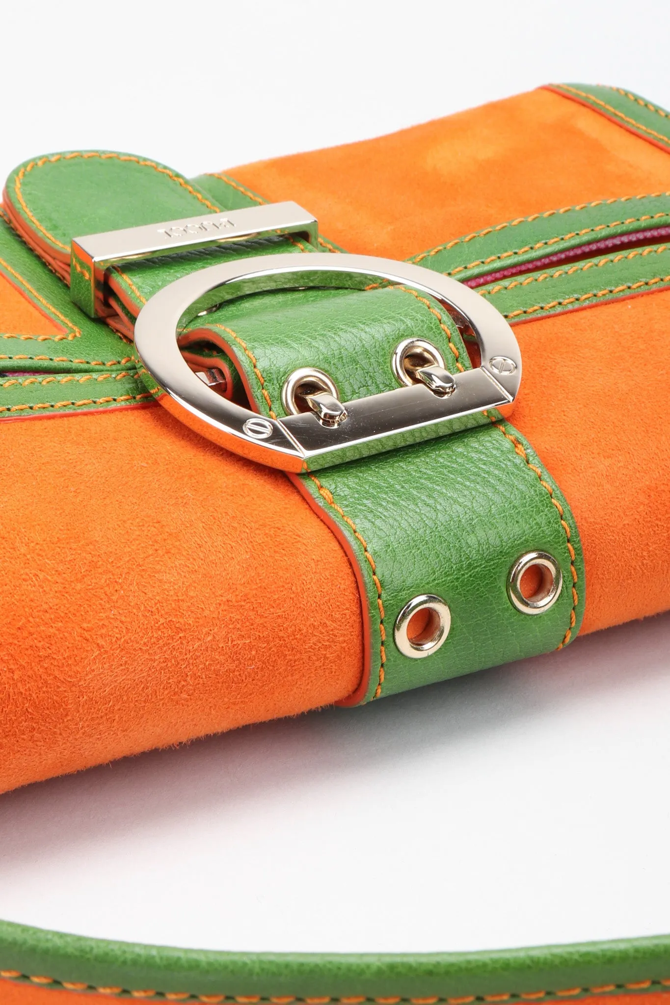 Suede Buckle Bag