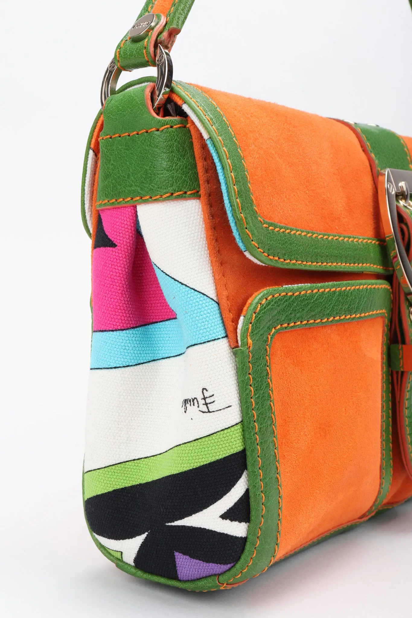 Suede Buckle Bag