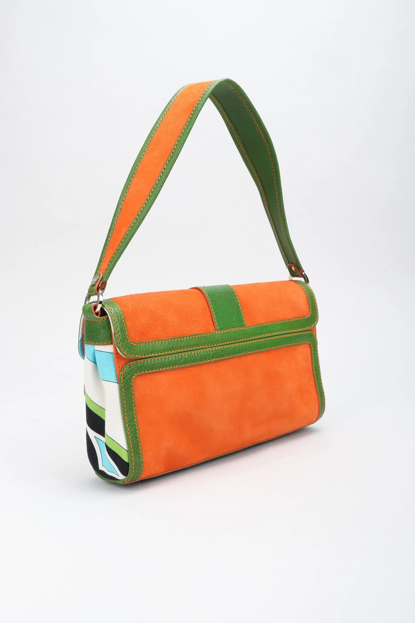 Suede Buckle Bag