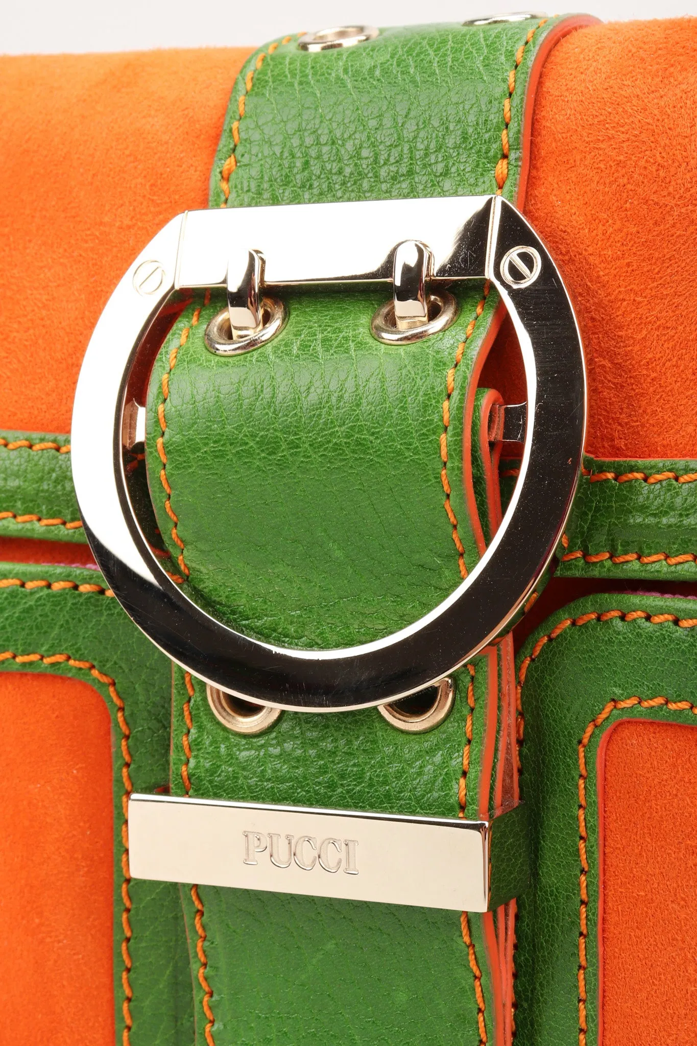 Suede Buckle Bag