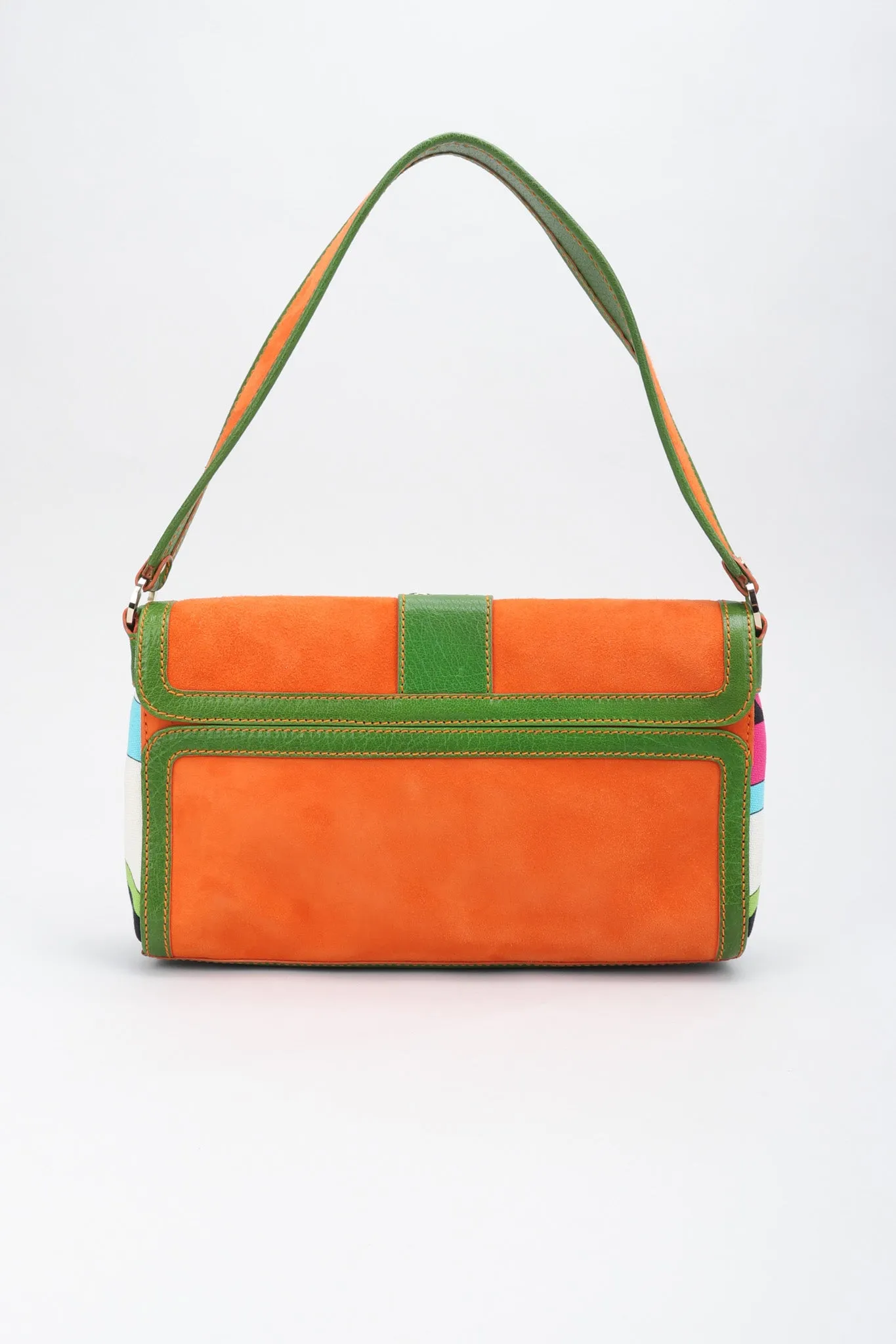 Suede Buckle Bag