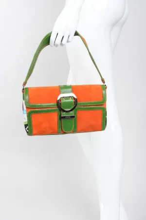 Suede Buckle Bag