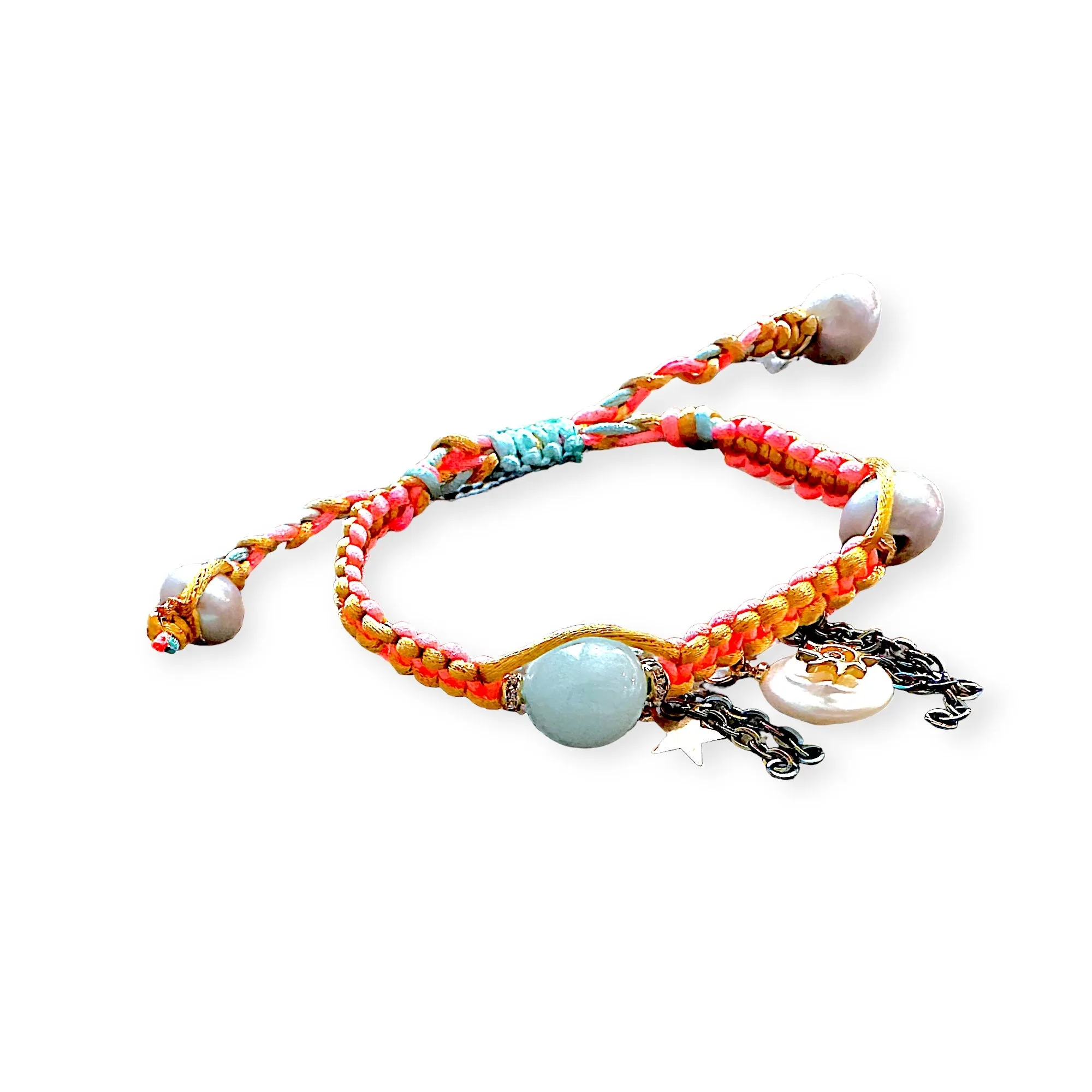SUMMER DAZE SUN PEARL SILK ROCKER BRACELET
