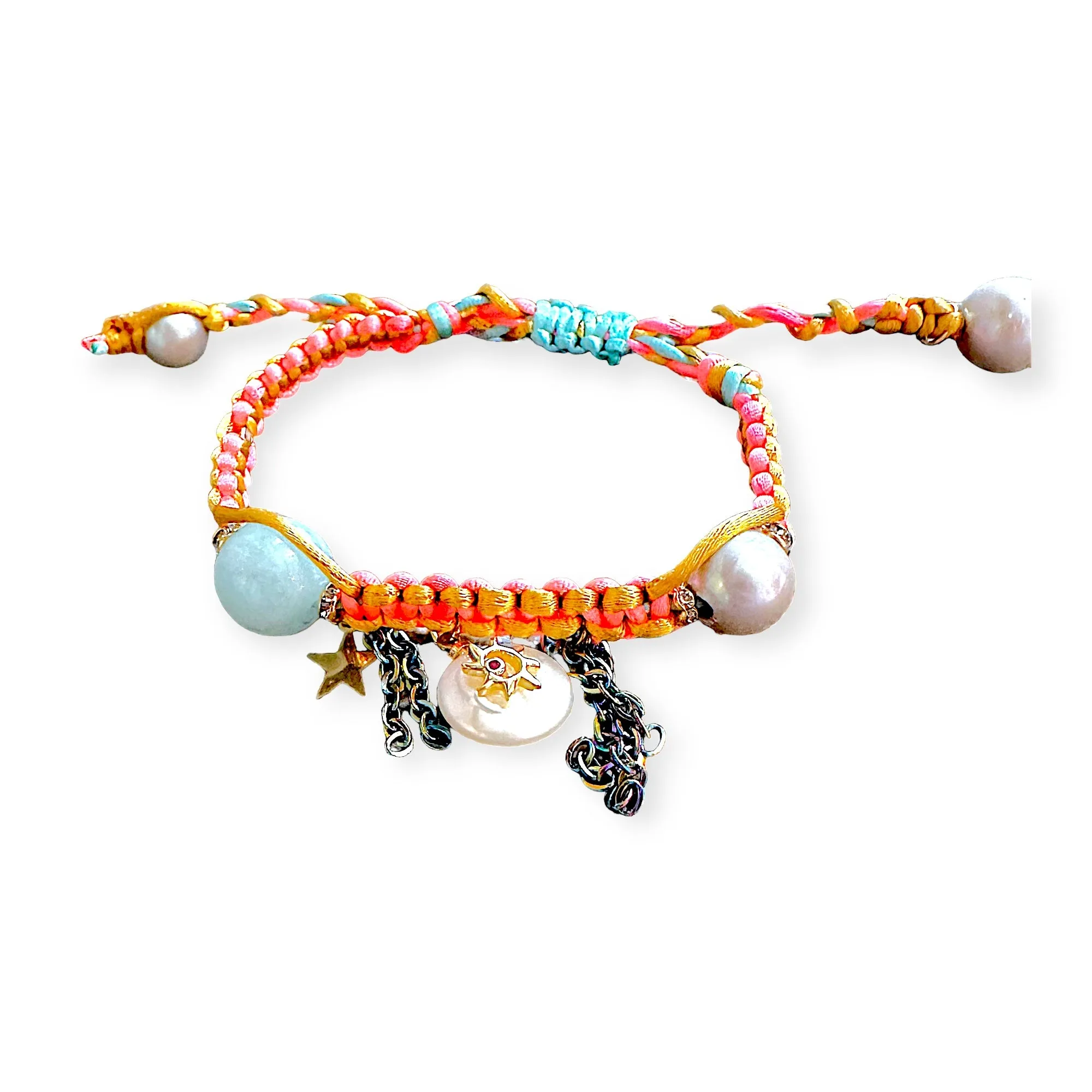 SUMMER DAZE SUN PEARL SILK ROCKER BRACELET