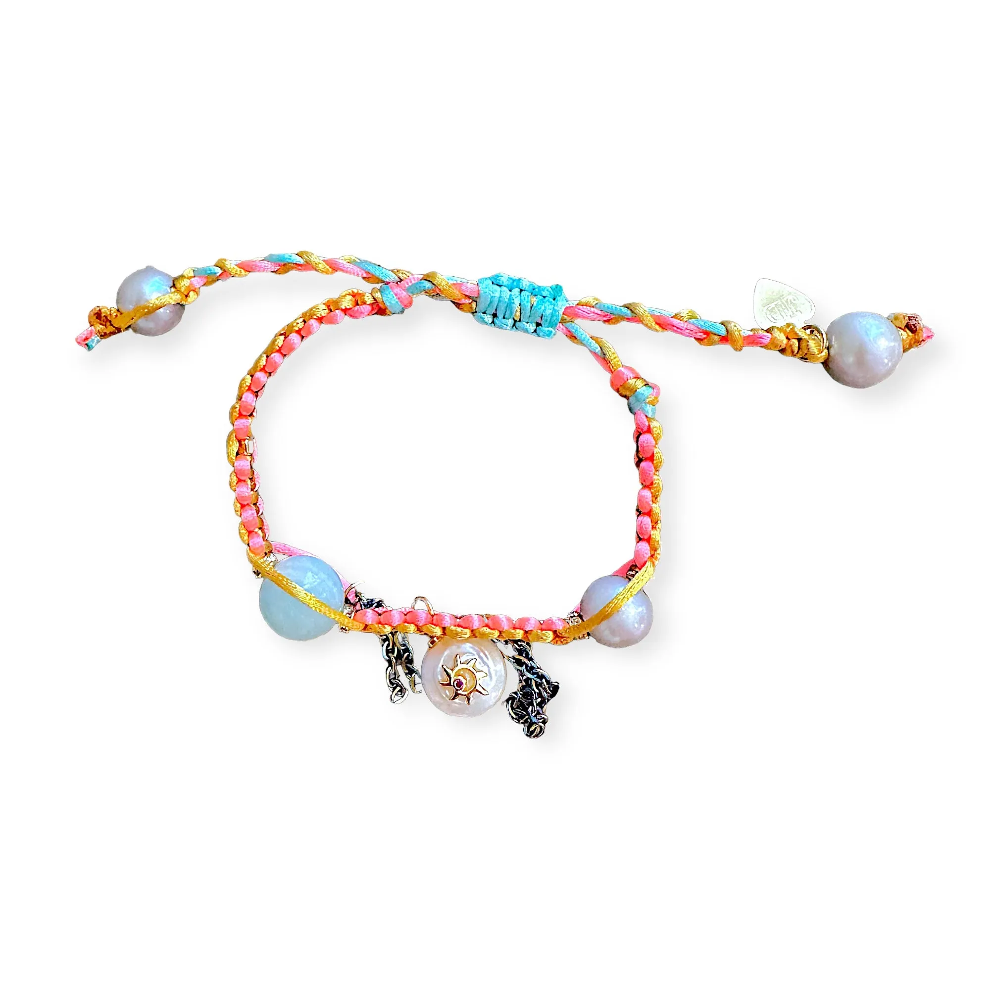 SUMMER DAZE SUN PEARL SILK ROCKER BRACELET
