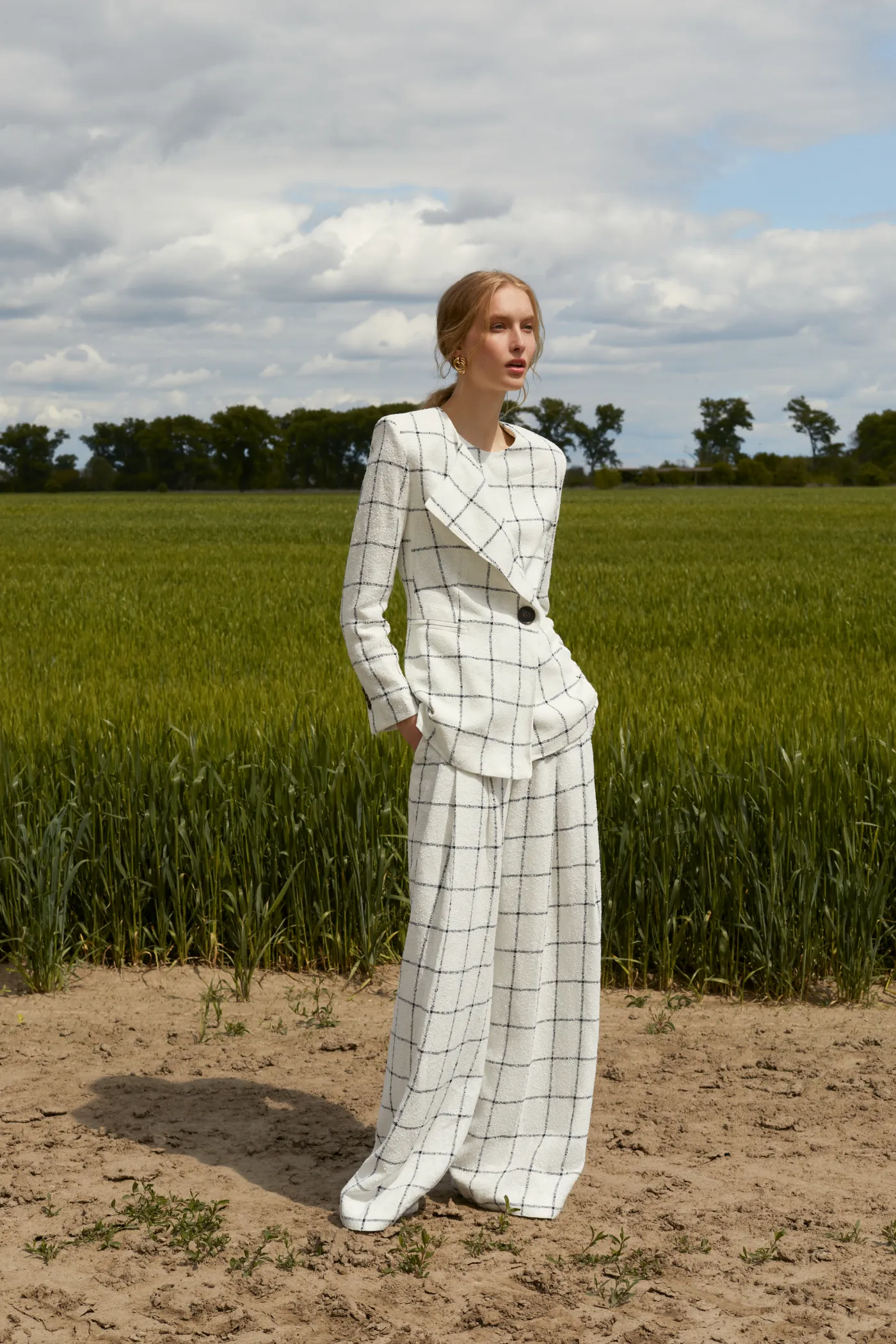 Tailored Tweed Suit Pants
