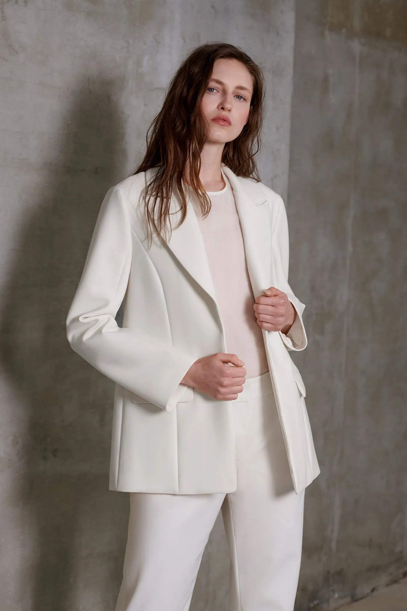 The Clean Cut Jacket in Double Wool Suiting