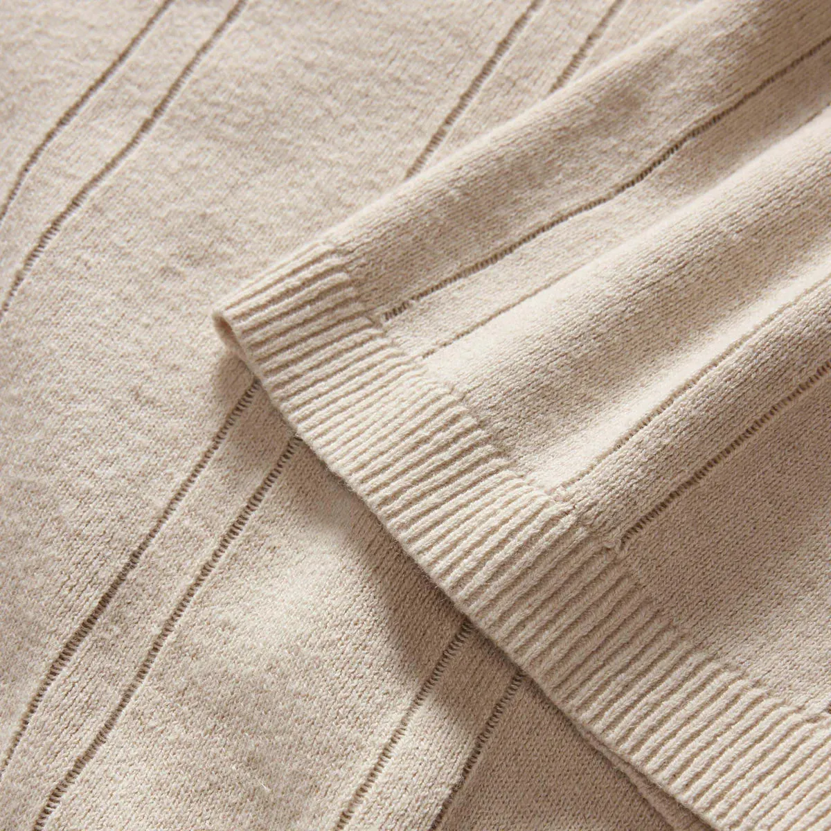 The Valencia Sweater Polo | Heather Oat Rib