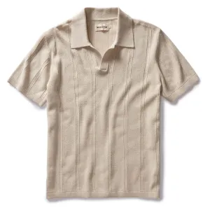 The Valencia Sweater Polo | Heather Oat Rib