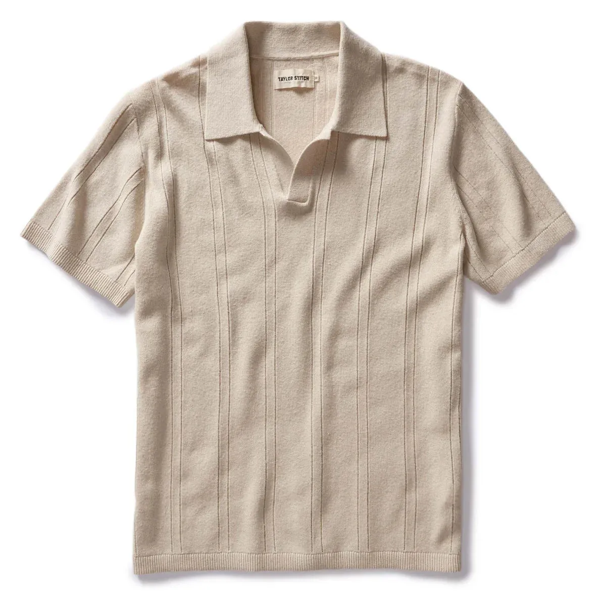 The Valencia Sweater Polo | Heather Oat Rib