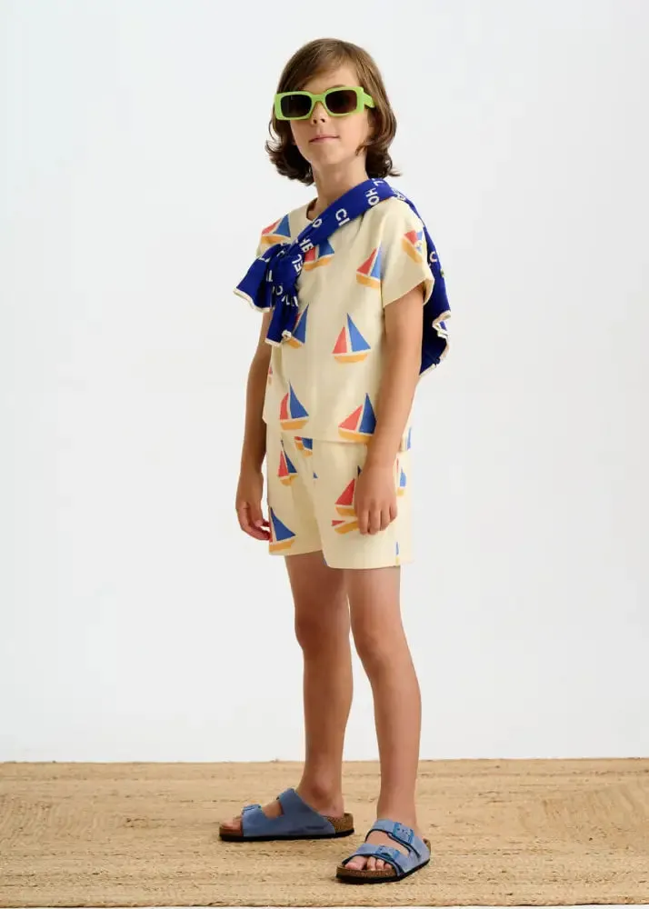 Tiller - Multicolour Sailboat Baby & Kids Shorts