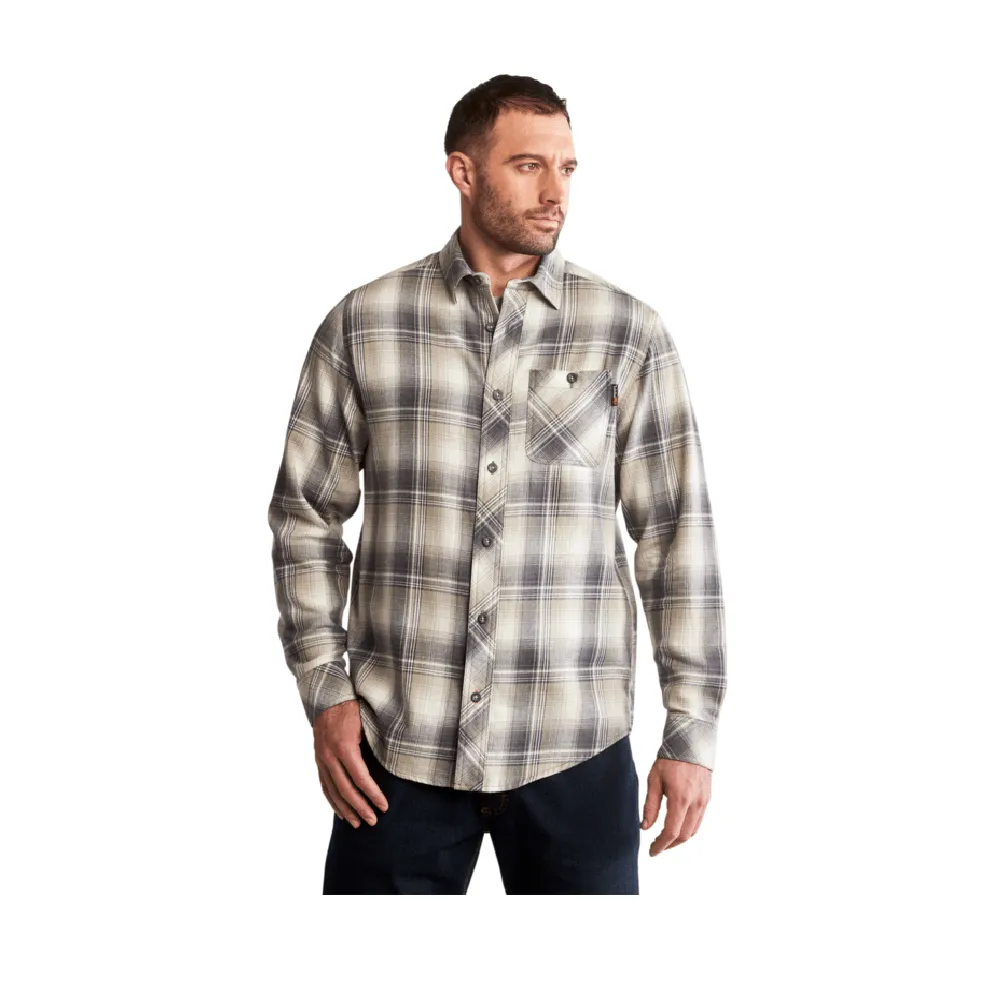 Timberland PRO Men's Woodfort Mid-Weight Flannel Work Utility Button Down Shirt