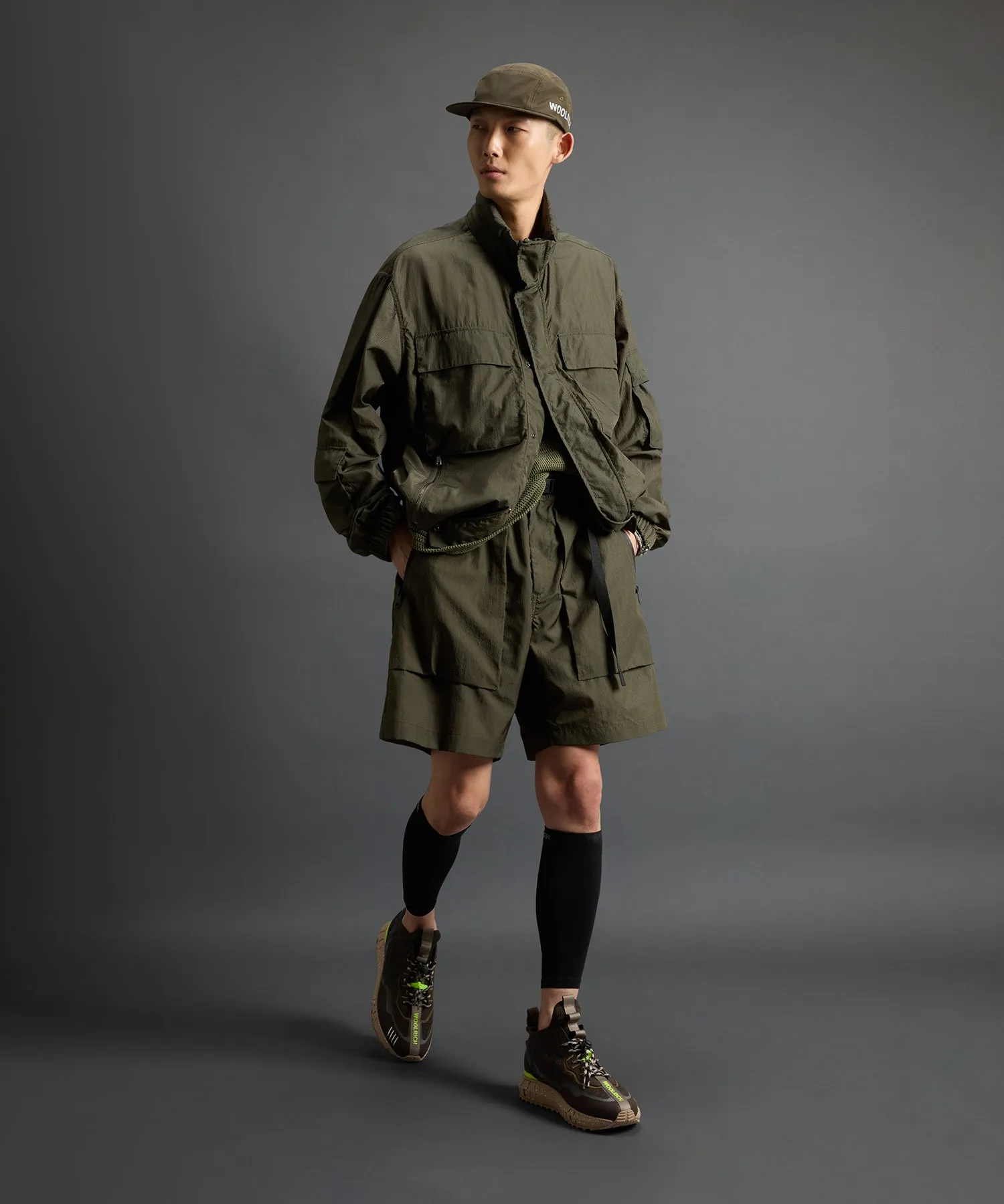 Todd Snyder x Woolrich Cotton-Nylon Jacket in Olive