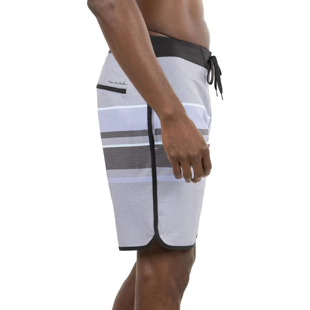 TRAVIS MATHEW MENS SCRAPING THE BARREL BOARDSHORT - HEATHER QUIET SHADE