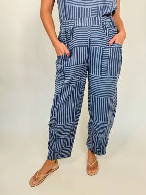 Umgee Striped Baggy Fit Pants