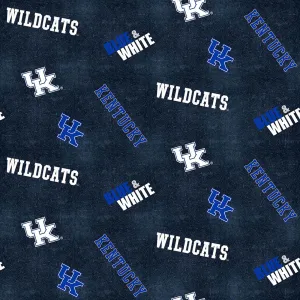 UNIVERSITY OF KENTUCKY-Distressed Logo Flannel-100% Cotton-KY1152