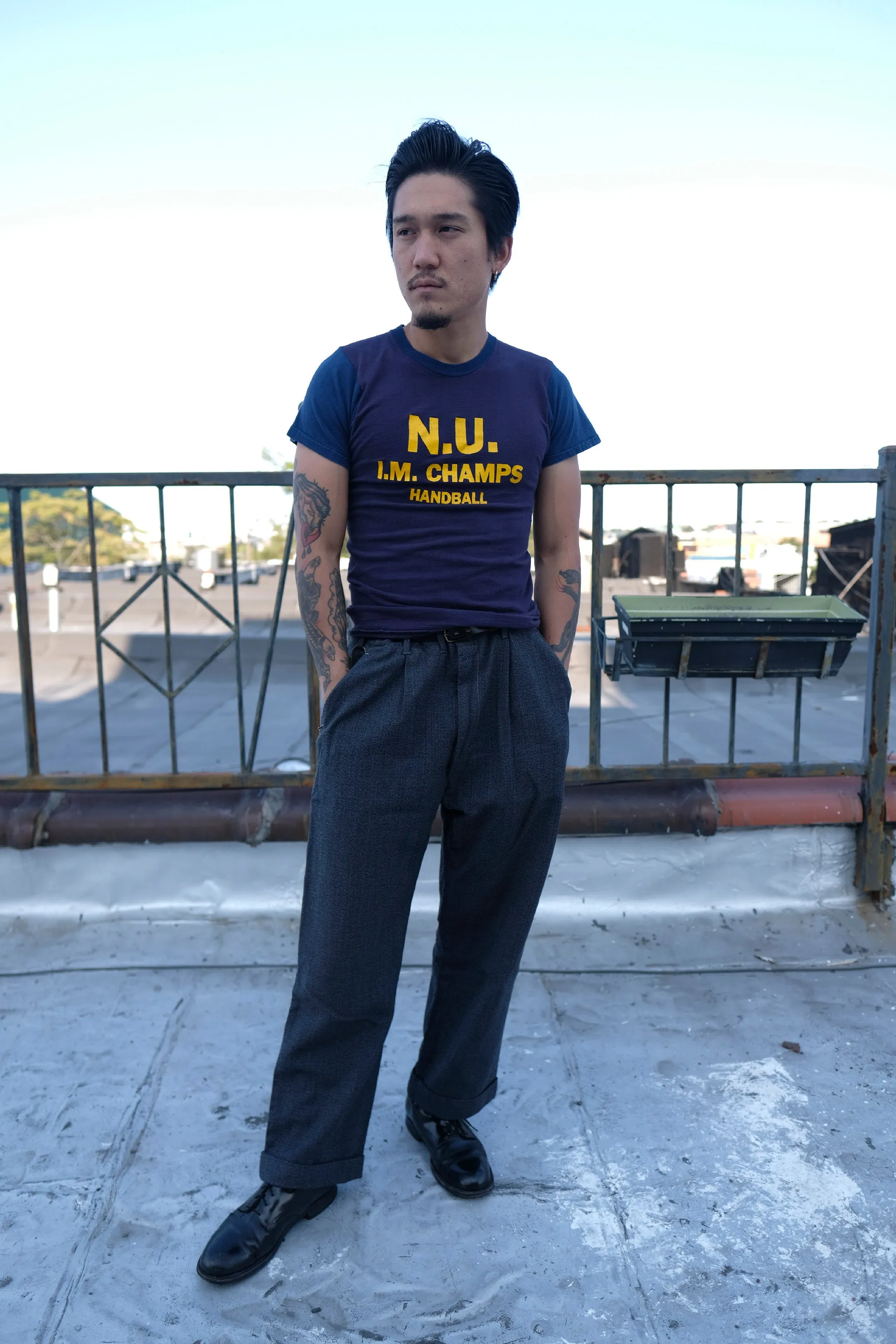 Unknown - Two Tone National University Tee Shirt