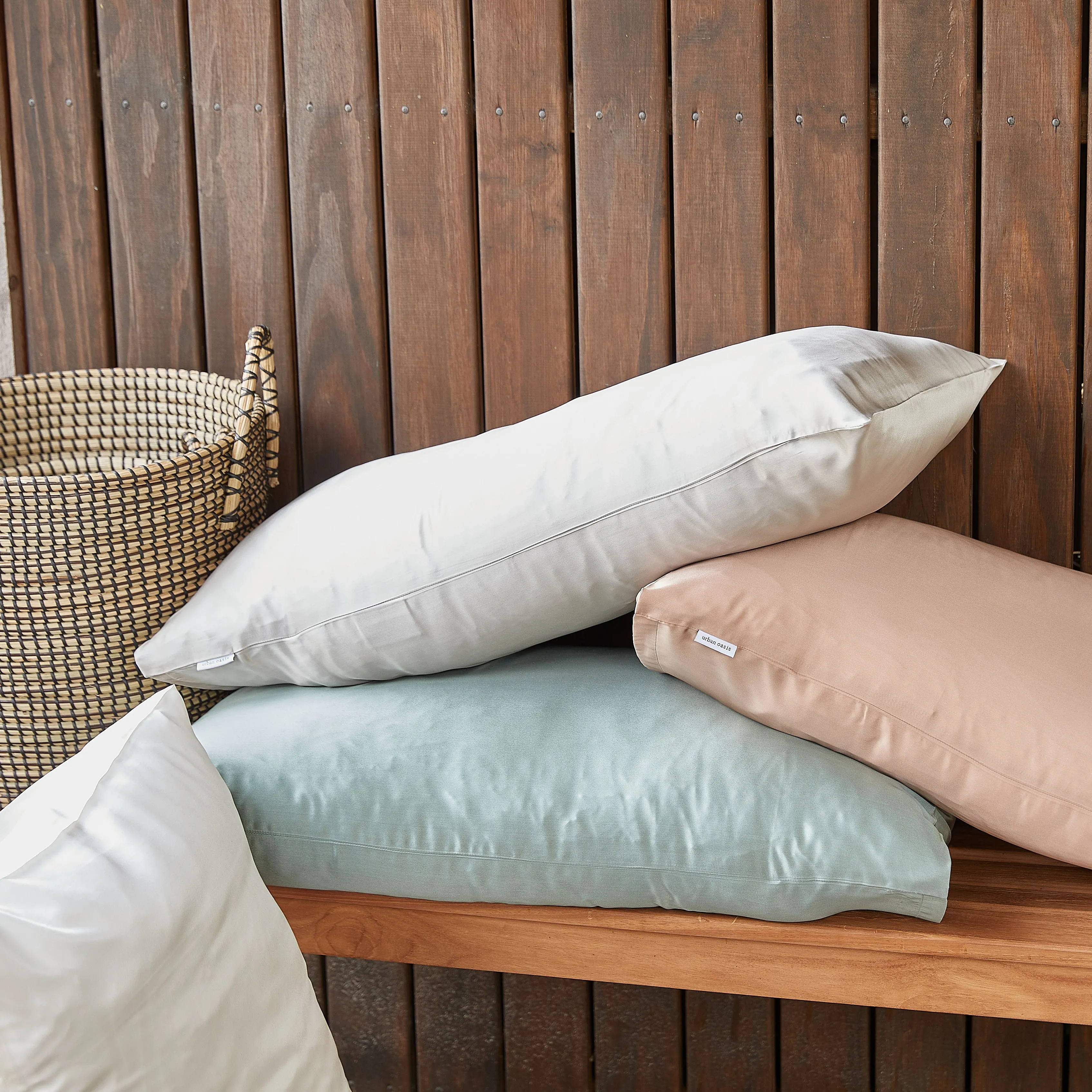 Urban Oasis Silk Pillowcase Blush