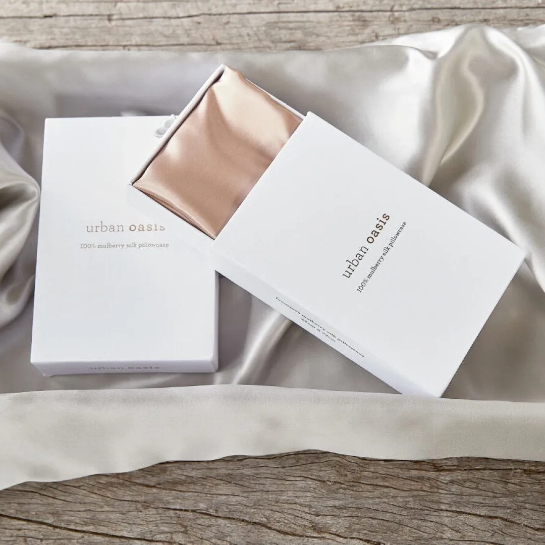 Urban Oasis Silk Pillowcase Blush