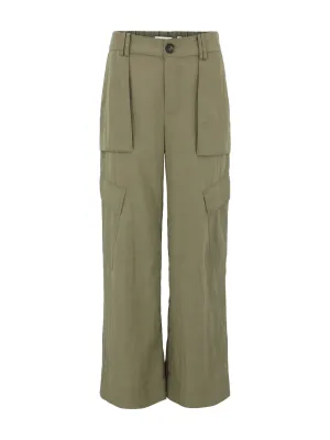Vince Mid Rise Fluid Cargo Trouser in Earthly