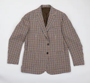 Vincenzo Sportcoat in Navy and Rust Check