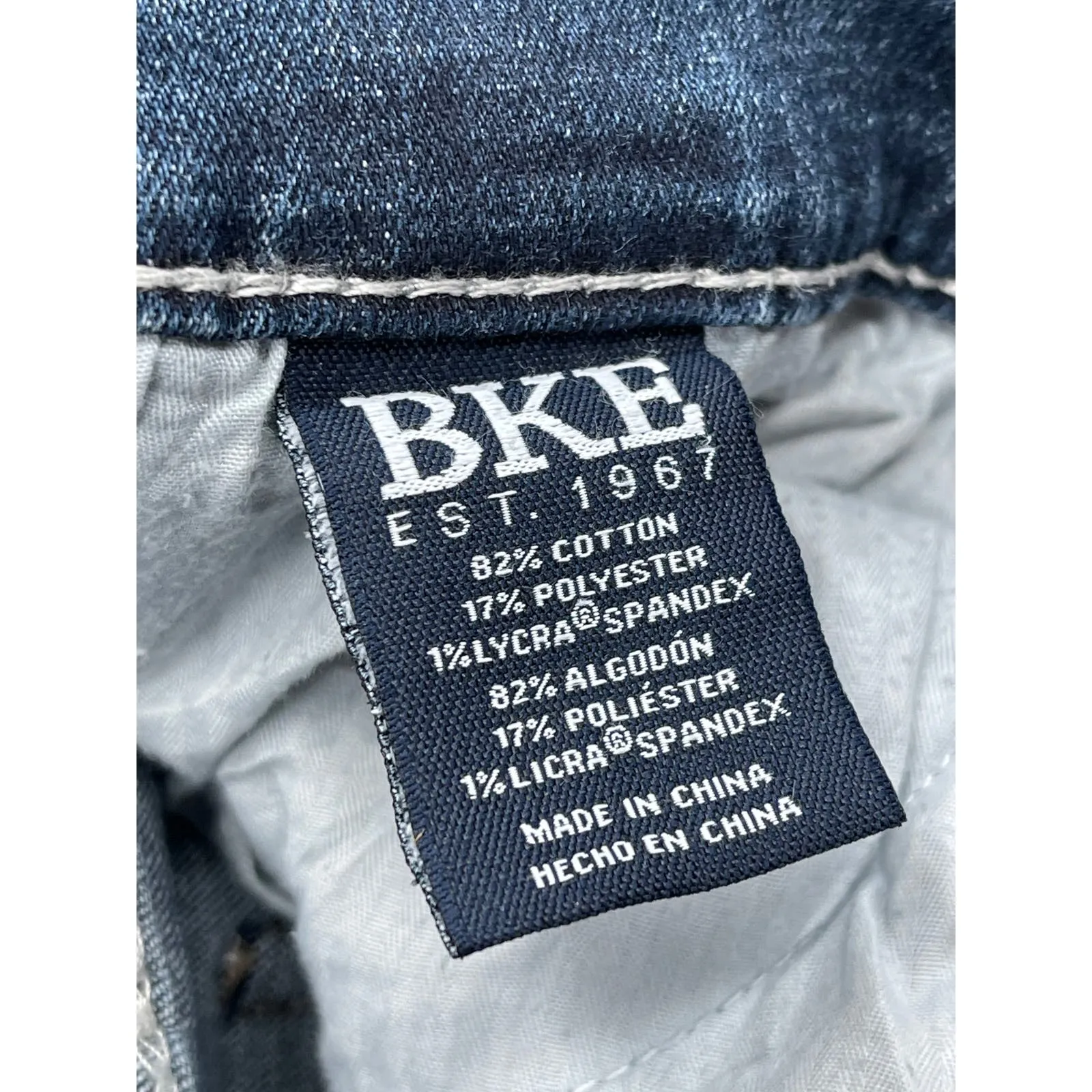 Vintage BKE Men's Jake Straight Fit Indigo Embroidered Denim Pants