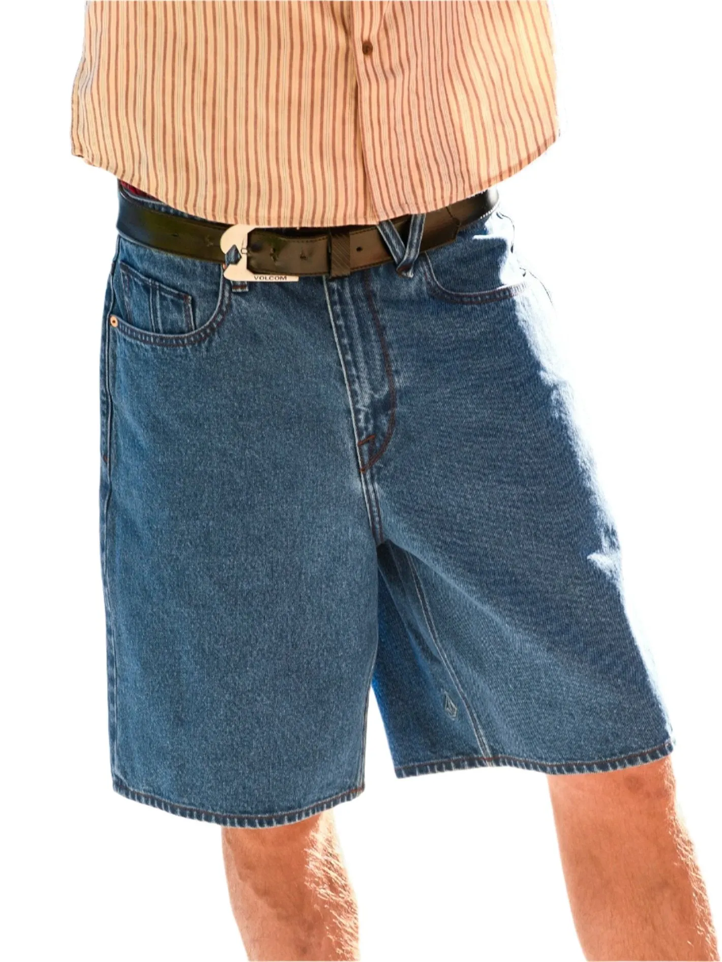 VOLCOM Billows Denim Short - Oliver Mid Blue
