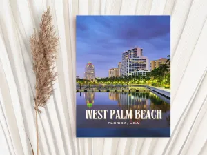 West Palm Beach Retro Wall Art, Florida, USA
