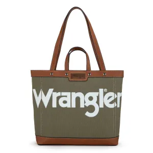 WG142-2002  Wrangler Canvas Top Handle Tote/Shoulder Bag - ARMY