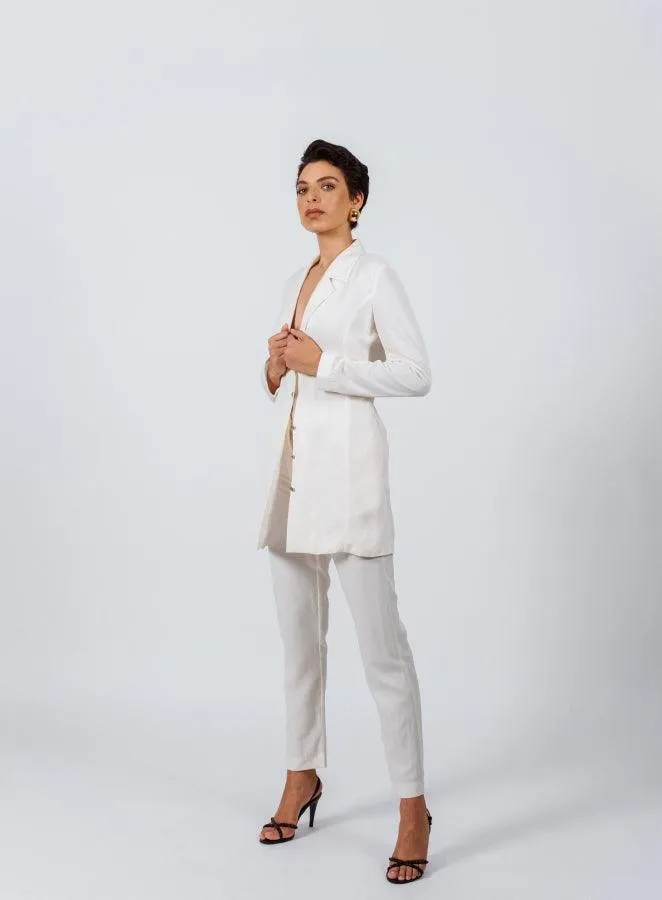 White Tailoring Slim Pants