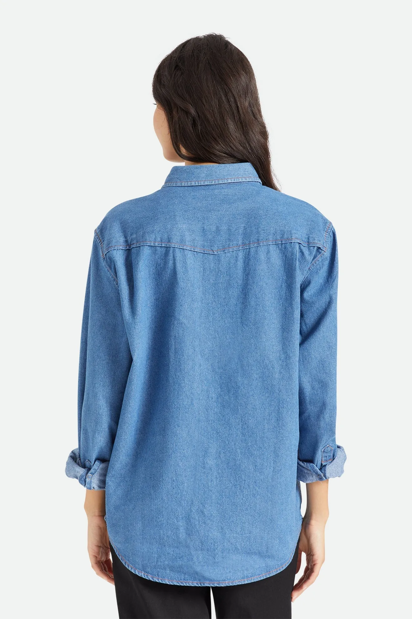 Willie Nelson L/S Woven - Worn Denim