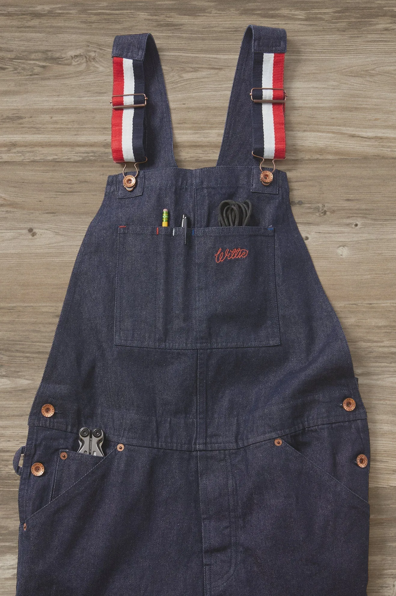 Willie Nelson Overalls - Worn Denim