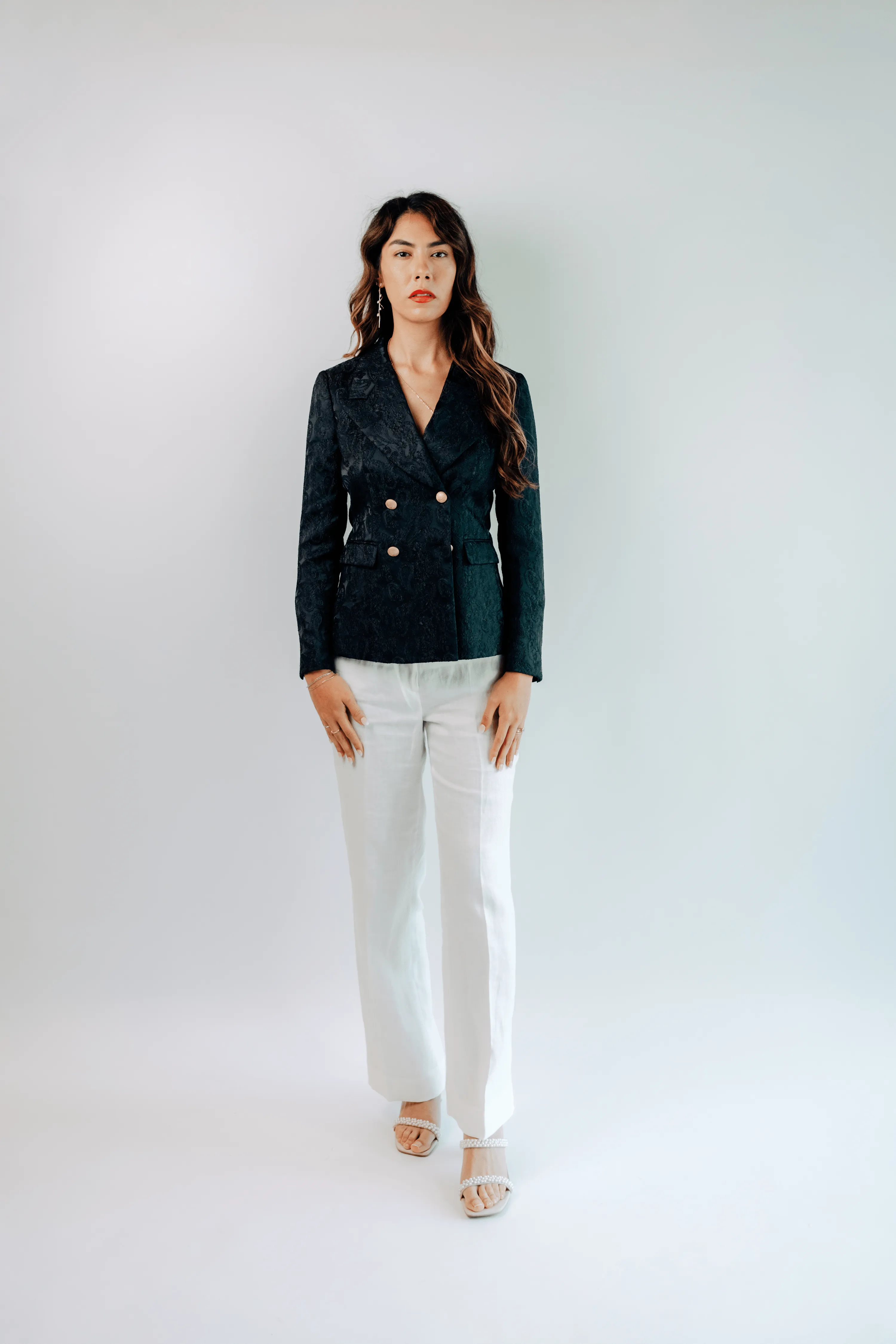 Women - Mai Soire Black Double Breasted Jacket