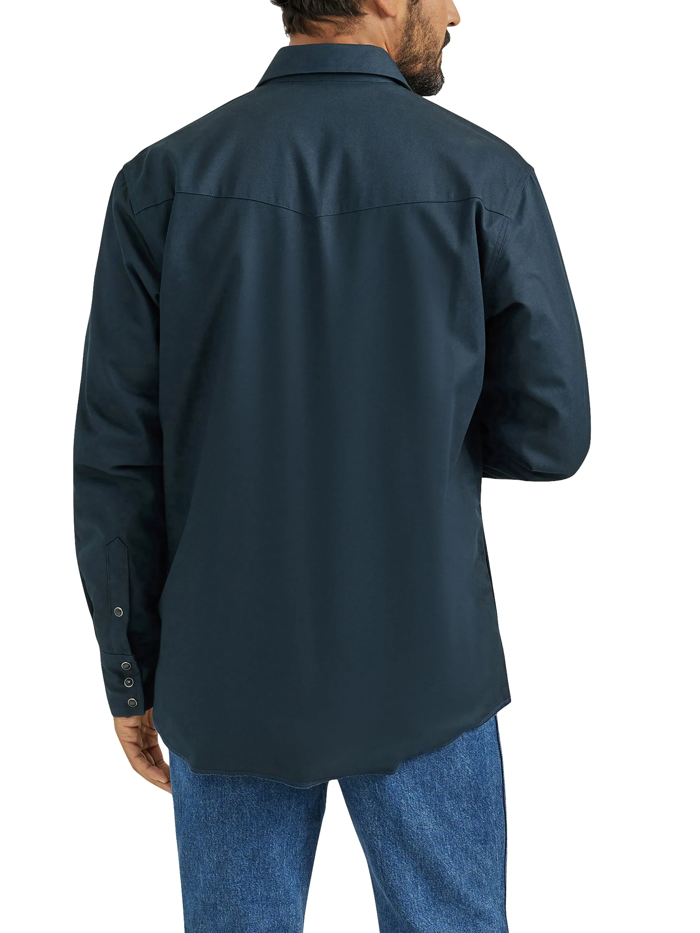 Wrangler Black Flannel Lined Long Sleeve Workshirt - Classic Fit 112352656