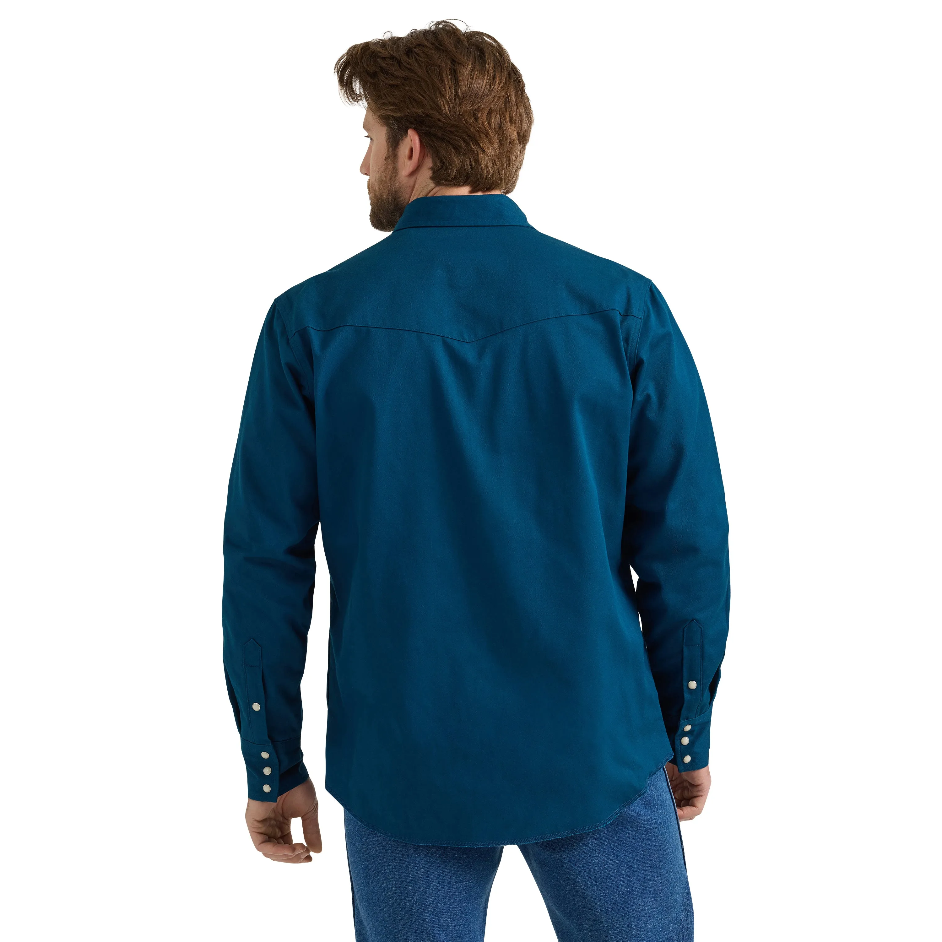 Wrangler Teal Flannel Lined Workshirt - Classic Fit 112352657