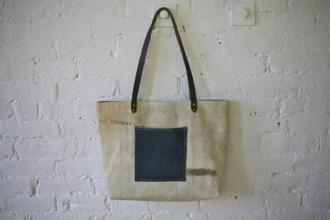 WWII era Sea Bag & Denim Tote Bag