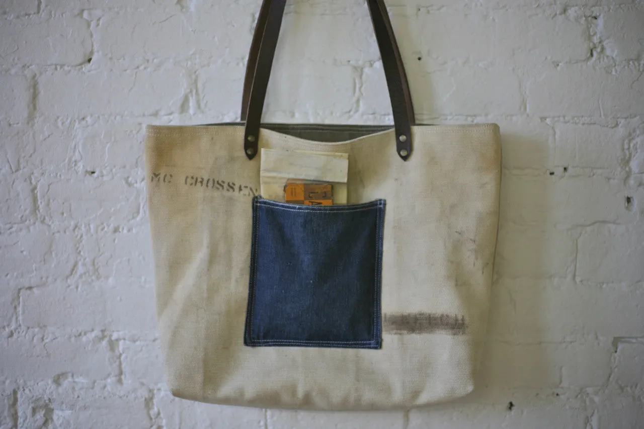 WWII era Sea Bag & Denim Tote Bag