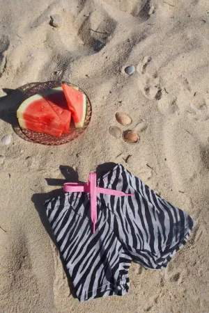 Zebra Linen Shorts
